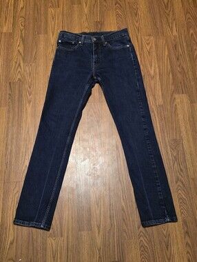 Levis 511 Mens W31 L32 Slim Fit Dark Blue Wash Denim Jeans C21